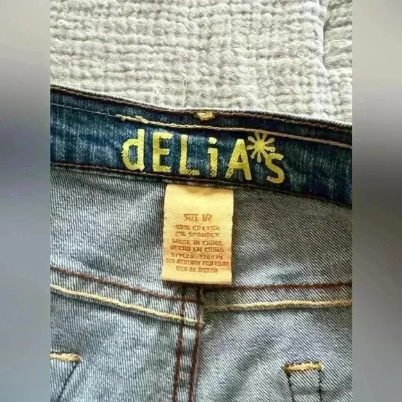 Delia’s Kick and Flare Low-Rise Jeans | 1/2 | Medium Blue Wash - Picture 8 of 10